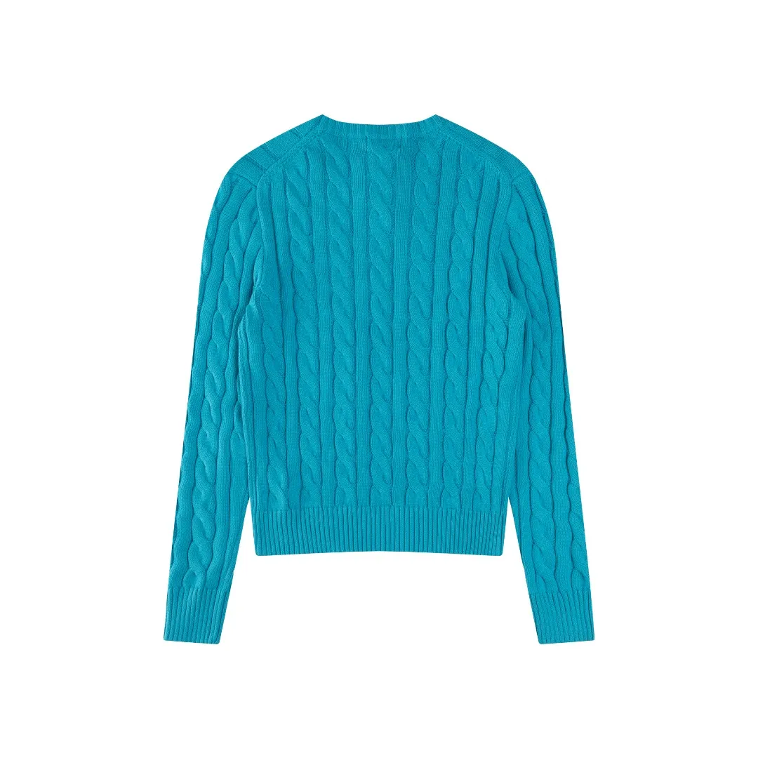 P220 #R91 RALPH LAUREN Ralph Lauren fourteen colors classic small label embroidery round neck pullover cable cardigan sweater men's top, high-density LOGO embroidery on the chest, original customization of tag accessories. Made of pure cotton yarn, pure cotton is skin-friendly and comfortable, small label war horse embroidered twist button round neck sweater 🐎 high quality, follow the blogger to learn how to wear it! Let’s buy a Ralph Lauren cable sweater. It’s a super hard-to-find series after it became popular. It’s hard to find one on the official website. It’s simple and practical to wear, with a lazy and loose feel. The thickened fabric has more texture, feels soft and delicate, and has a loose fit. Whether worn alone or layered, you can wear different styles of fashion with just one piece!   Size：XS S M L Sleeve length: 59/60/61/62/63
